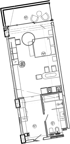 Продается 1-комн. квартира, 46.7 м²