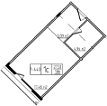 Продается 1-комн. квартира, 27.53 м²