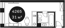 Продается 1-комн. квартира, 31.45 м²