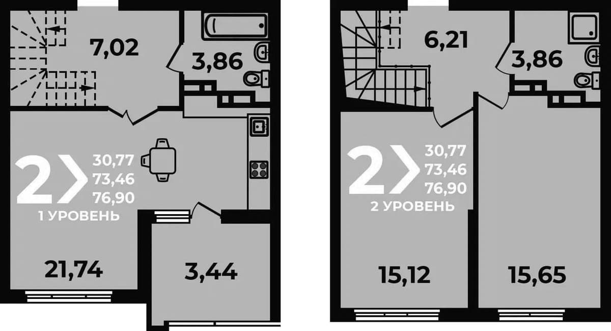Продается 3-комн. квартира, 73.46 м²
