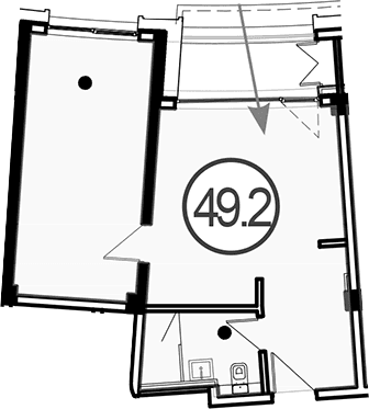 Продается 1-комн. квартира, 49.2 м²