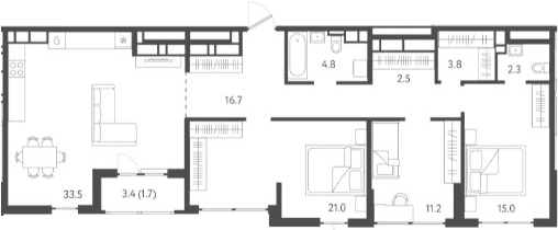 Продается 4-комн. квартира, 110.8 м²