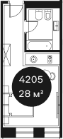Продается 1-комн. квартира, 69.73 м²
