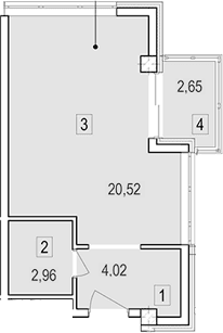 Продается 1-комн. квартира, 27.55 м²