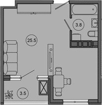 Продается 1-комн. квартира, 29.3 м²