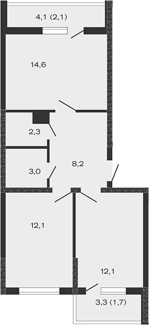 Продается 2-комн. квартира, 52.3 м²
