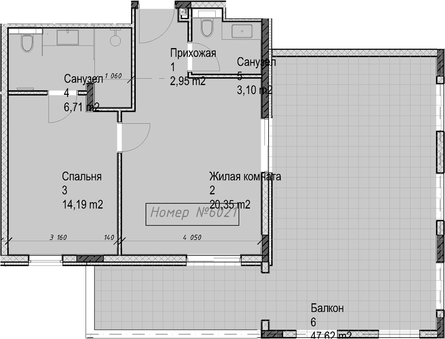 Продается 2-комн. квартира, 47.28 м²