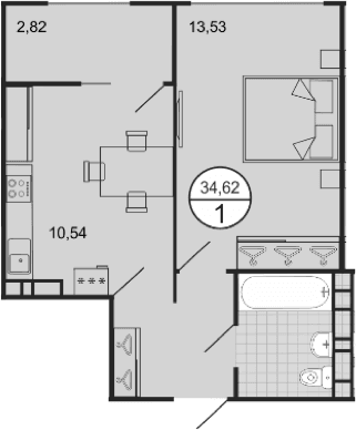 Продается 1-комн. квартира, 31.8 м²