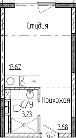 Продается 1-комн. квартира, 20.9 м²