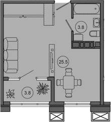 Продается 1-комн. квартира, 29.3 м²