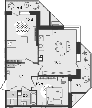 Продается 3-комн. квартира, 57.2 м²