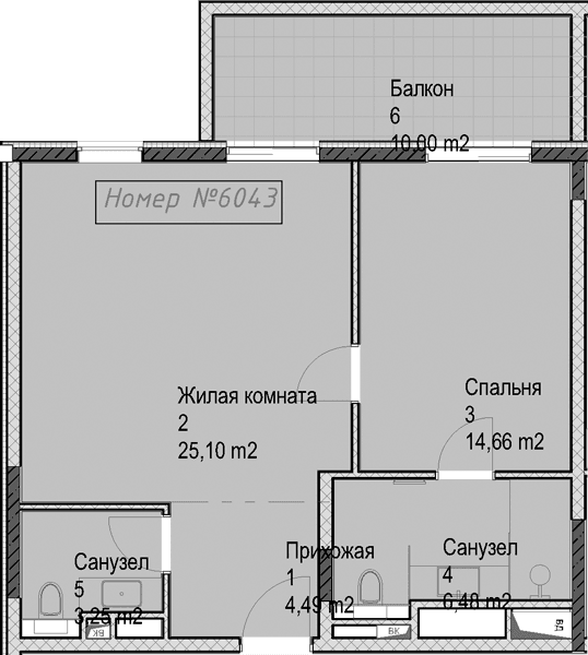 Продается 2-комн. квартира, 54 м²
