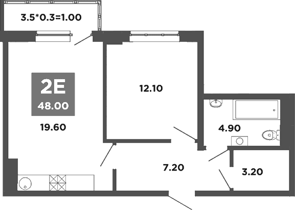 Продается 2-комн. квартира, 47 м²