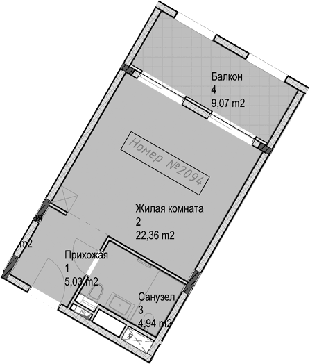 Продается 1-комн. квартира, 32.3 м²