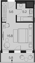 Продается 1-комн. квартира, 27.6 м²