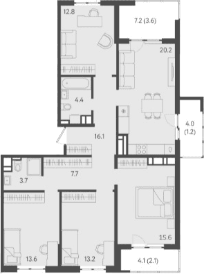 Продается 5-комн. квартира, 99.6 м²