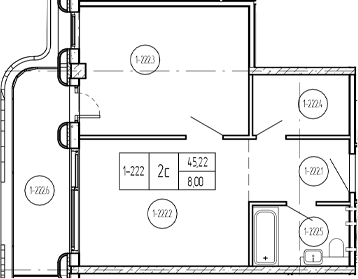 Продается 2-комн. квартира, 45.16 м²
