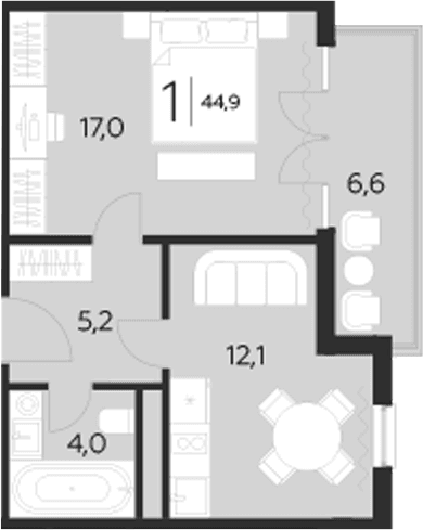 Продается 1-комн. квартира, 38 м²