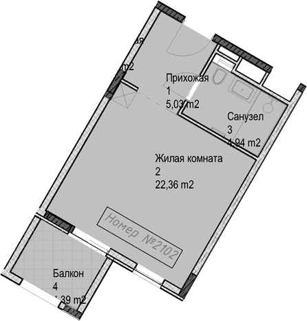 Продается 1-комн. квартира, 32.3 м²