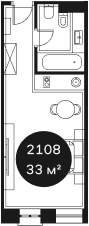 Продается 1-комн. квартира, 32.72 м²