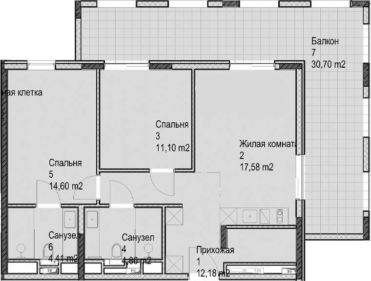 Продается 3-комн. квартира, 64.8 м²