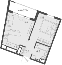 Продается 2-комн. квартира, 34.5 м²