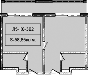 Продается 1-комн. квартира, 58.85 м²