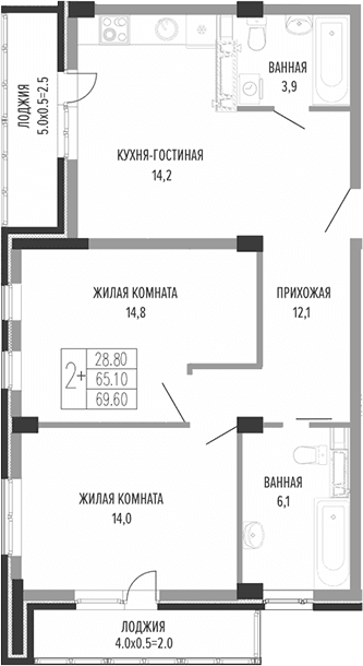 Продается 3-комн. квартира, 67.2 м²
