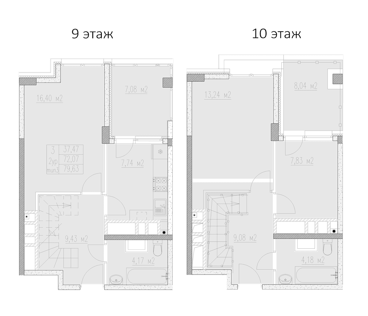 Продается 3-комн. квартира, 72.07 м²