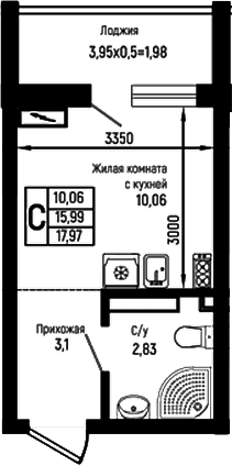 Продается 1-комн. квартира, 15.99 м²