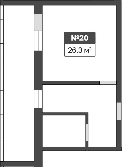 Продается 1-комн. квартира, 26.3 м²