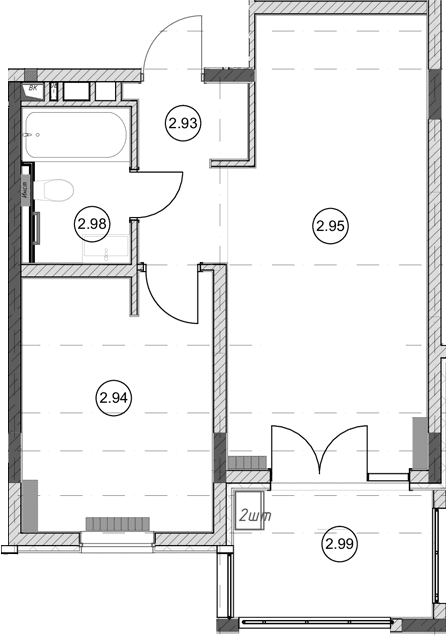 Продается 1-комн. квартира, 41.7 м²