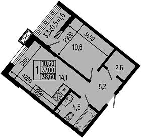 Продается 1-комн. квартира, 37 м²