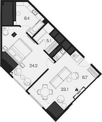 Продается 1-комн. квартира, 67.5 м²