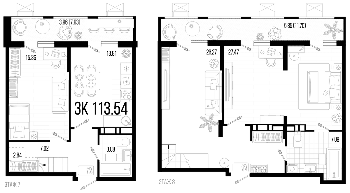 Продается 3-комн. квартира, 104.84 м²