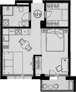 Продается 1-комн. квартира, 41.6 м²