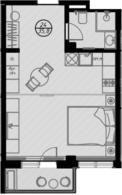 Продается 1-комн. квартира, 32.8 м²