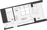 Продается 1-комн. квартира, 21.8 м²