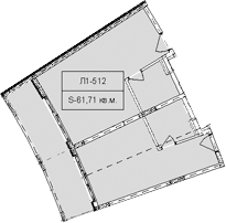 Продается 1-комн. квартира, 61.71 м²