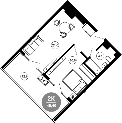 Продается 2-комн. квартира, 36.5 м²