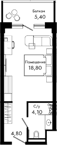 Продается 1-комн. квартира, 27.7 м²