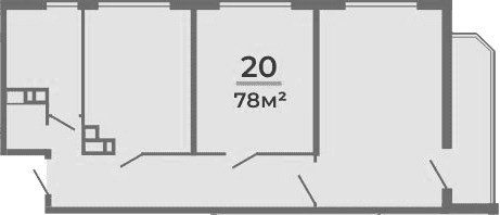 Продается 1-комн. квартира, 71.3 м²