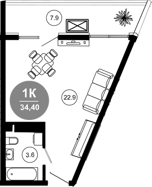 Продается 1-комн. квартира, 28.2 м²