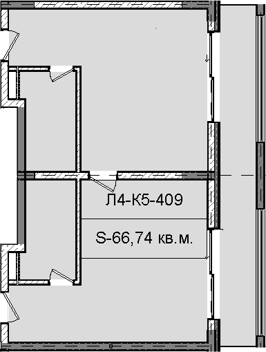 Продается 1-комн. квартира, 66.74 м²