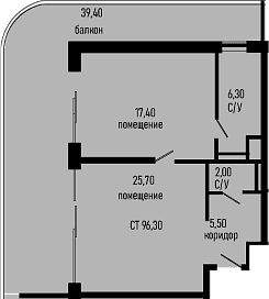 Продается 1-комн. квартира, 56.9 м²