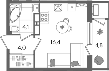 Продается 1-комн. квартира, 24.5 м²