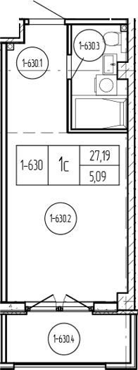 Продается 1-комн. квартира, 27.19 м²