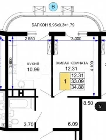 Продается 1-комн. квартира, 39 м²