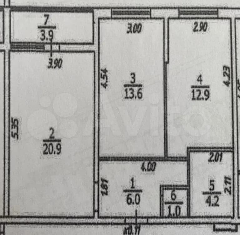 Продается 3-комн. квартира, 60.5 м²
