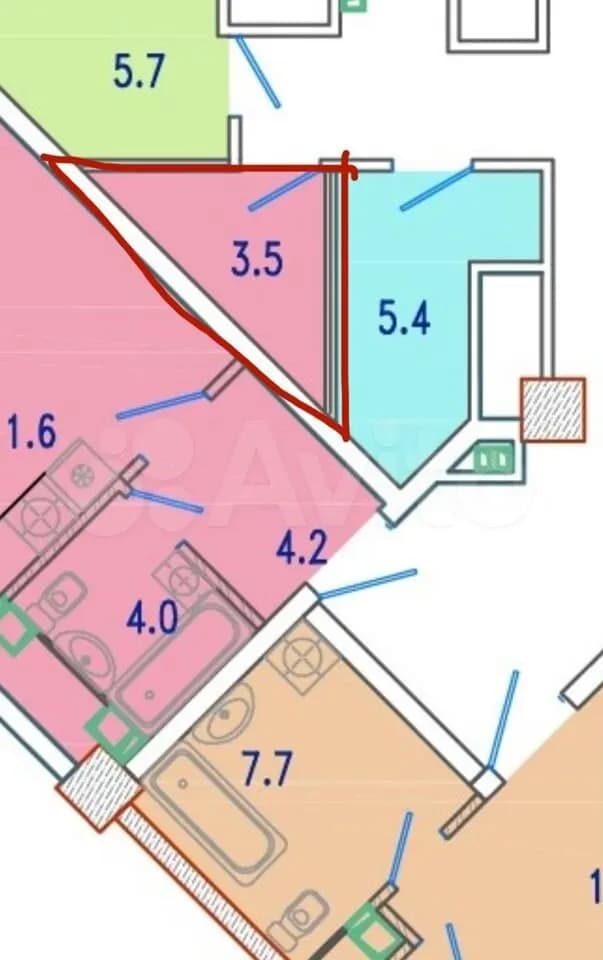 Продается 3-комн. квартира, 122.3 м² — фото 2